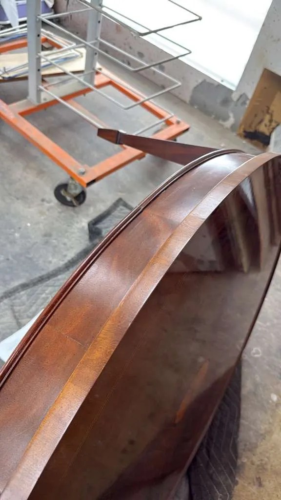 Mahogany table lip repair
