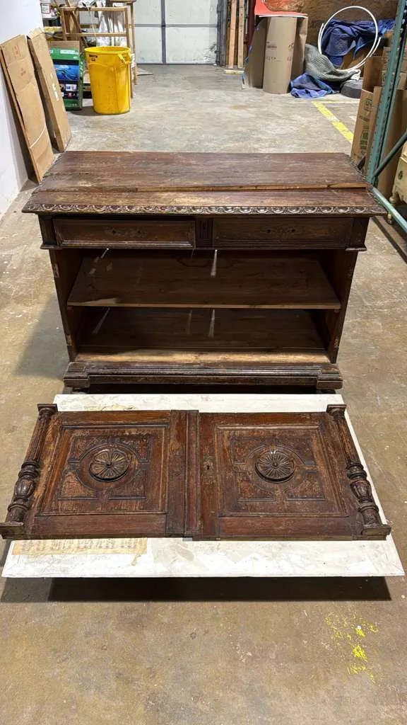 Cabinet disassembled - before
