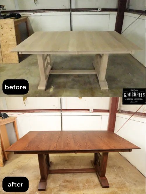 wood dining table refinishing in Fort Collins