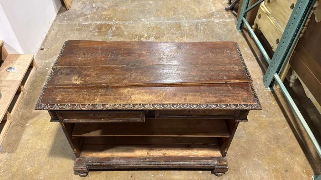 Oak cabinet - before restoration