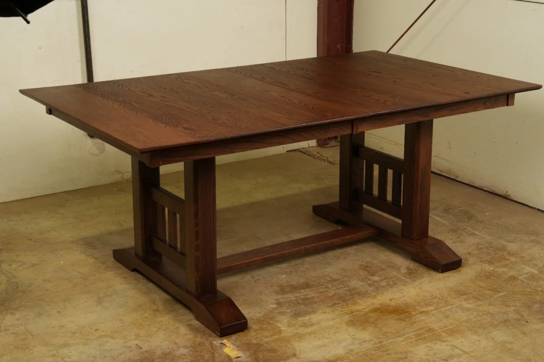 Dining table after refinishing