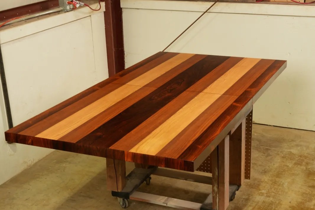 Block dining table after restoration by G. Michael's
