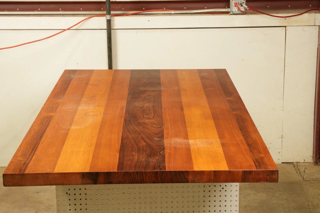 Block Wood Dining Table - Before Refinishing