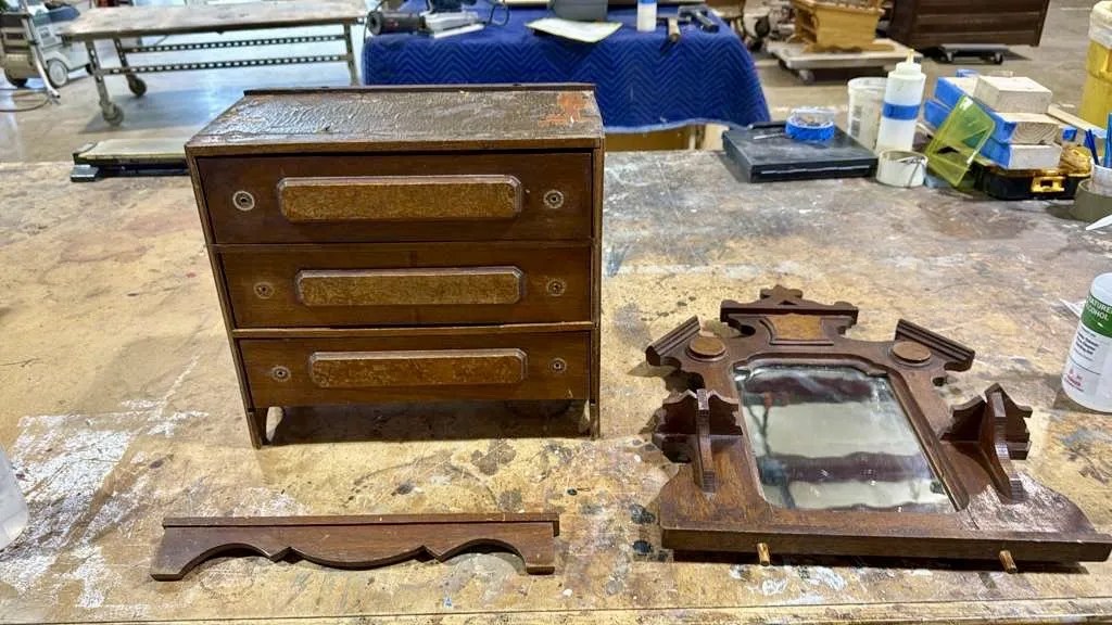 Antique dresser before restoration at G. Michael's