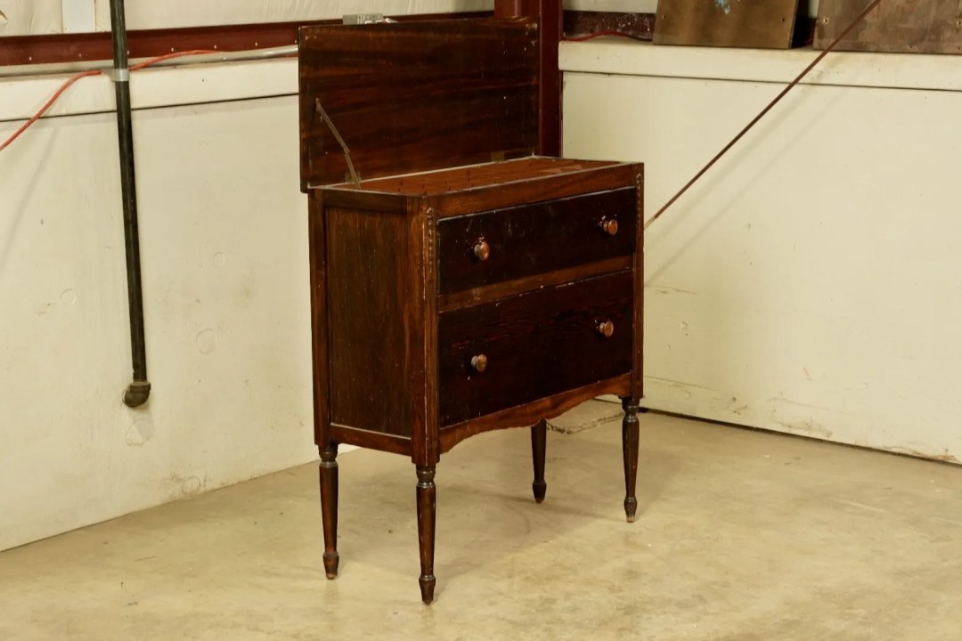 Oak Dresser Before Repair and Refinish
