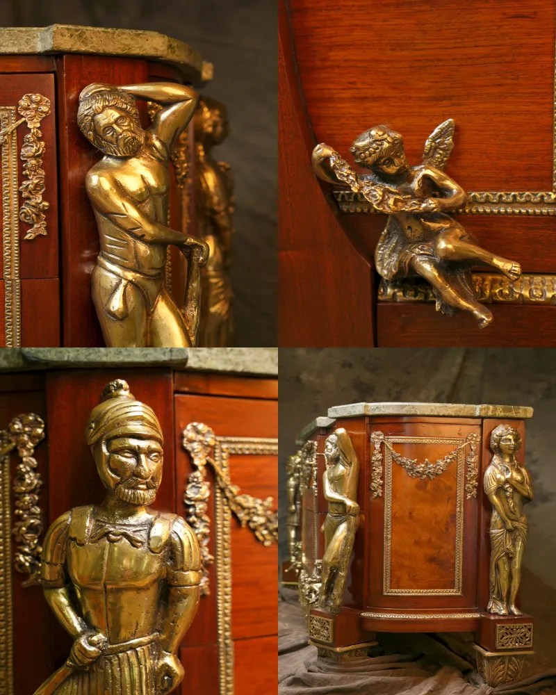 Brass Details on French Commode - Details
